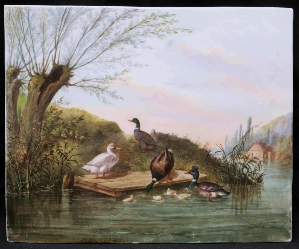 French Or German School Of The 19th Century, After Carl Jutz, Ducks And Ducklings-photo-3