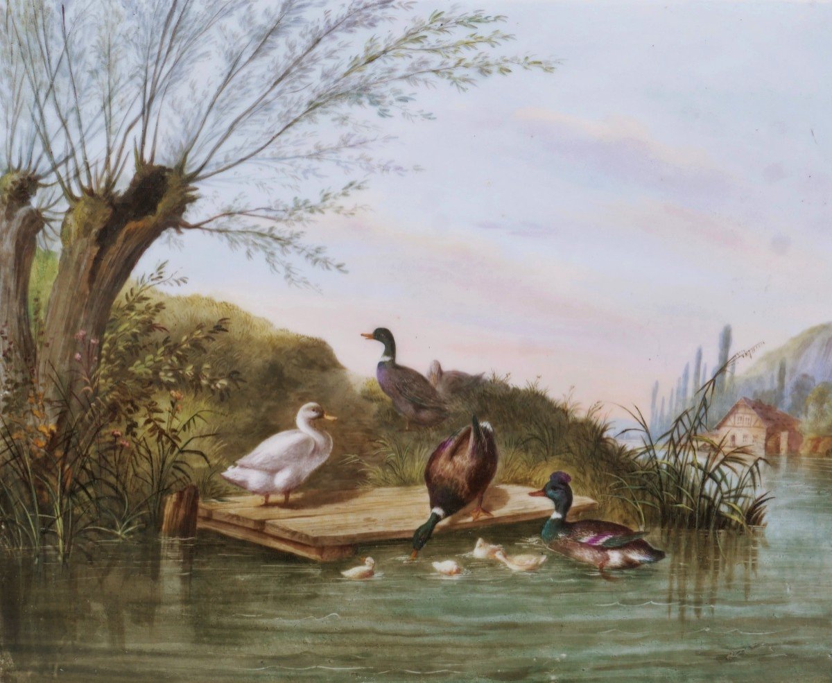 French Or German School Of The 19th Century, After Carl Jutz, Ducks And Ducklings