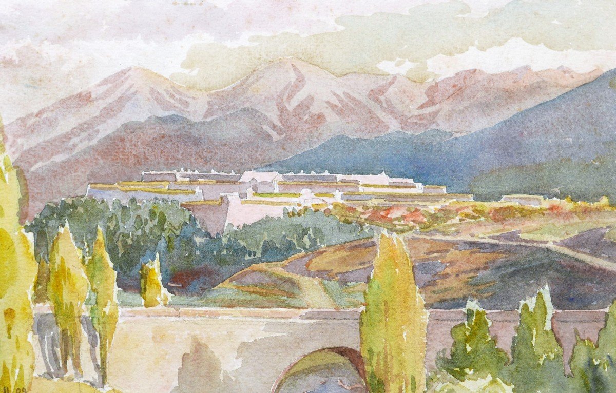 Henri d'HAUTERIVE, Vue de la Citadelle de Mont-Louis en Cerdagne