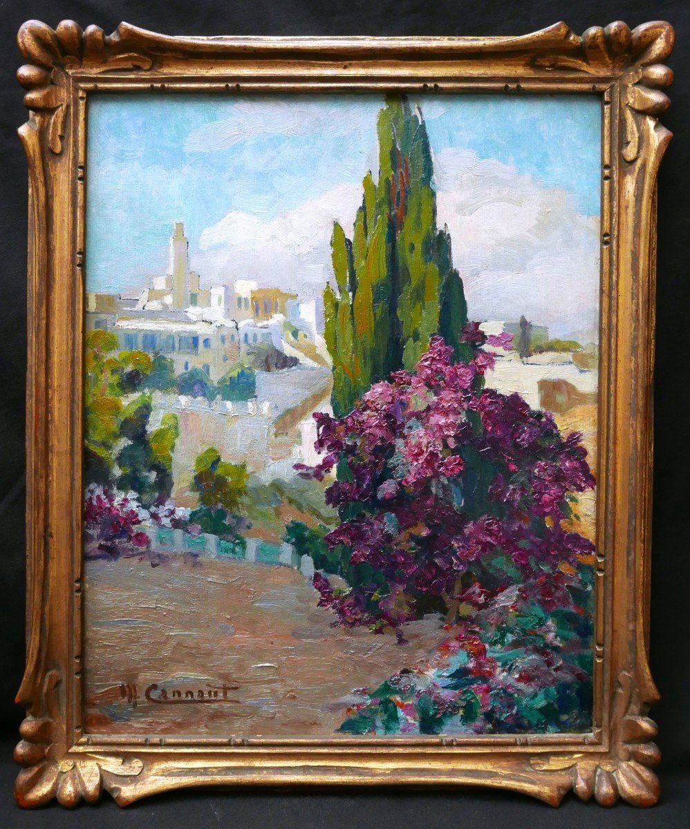 Micheline CANNAUT-UTZ, Paysage à Sidi Bou-Saïd en Tunisie-photo-3