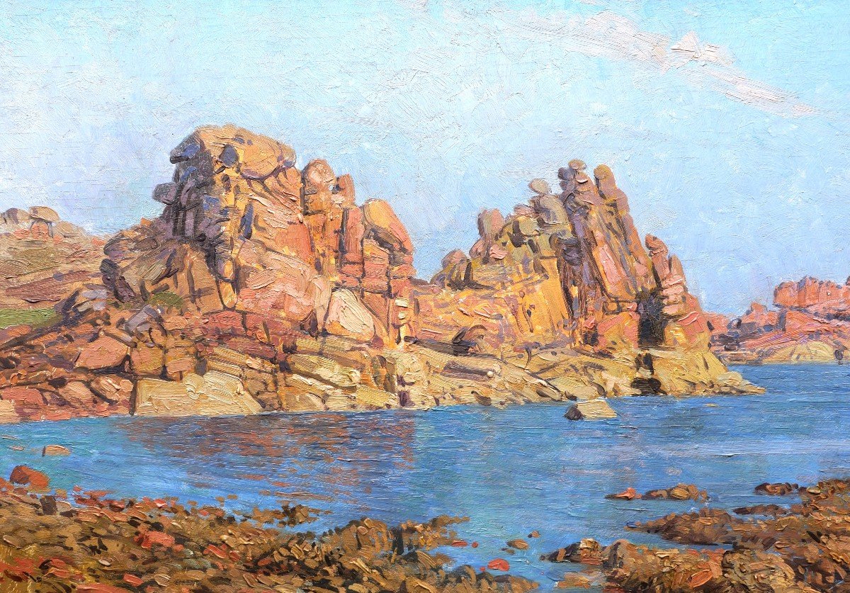 Prosper Henri Wirth, The Pointe Du Skewell In Ploumanac'h, Brittany-photo-2