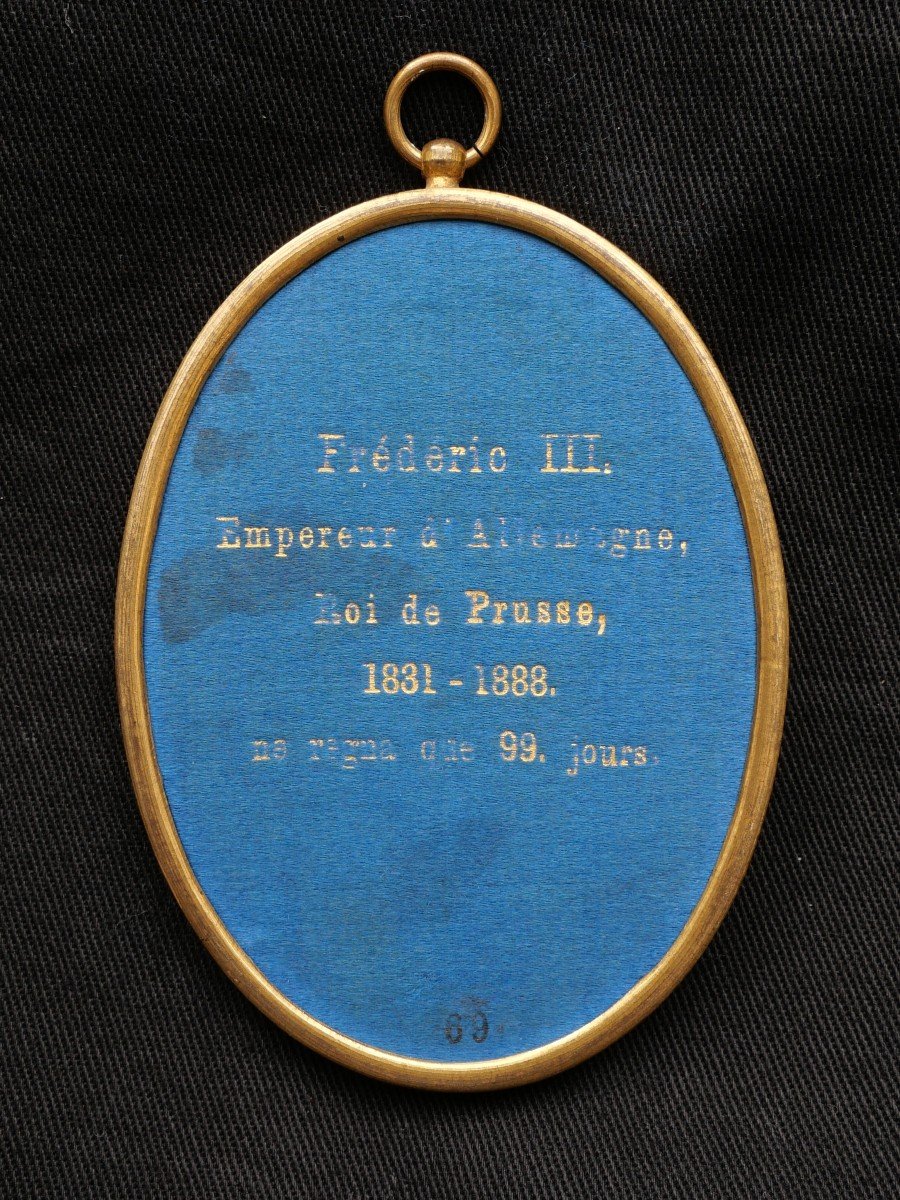 École FRANÇAISE ou ALLEMANDE en 1888, Portrait de Frédéric III de Prusse-photo-1