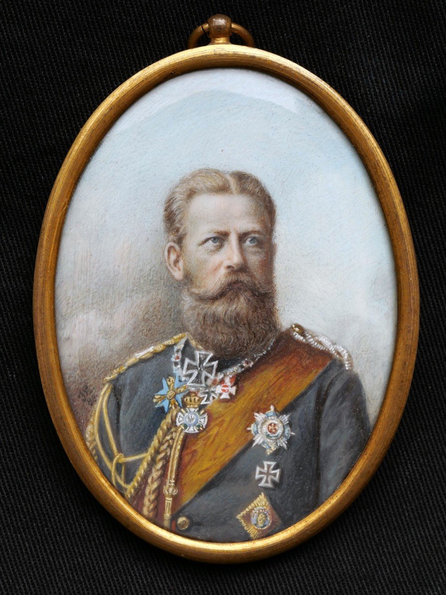 École FRANÇAISE ou ALLEMANDE en 1888, Portrait de Frédéric III de Prusse