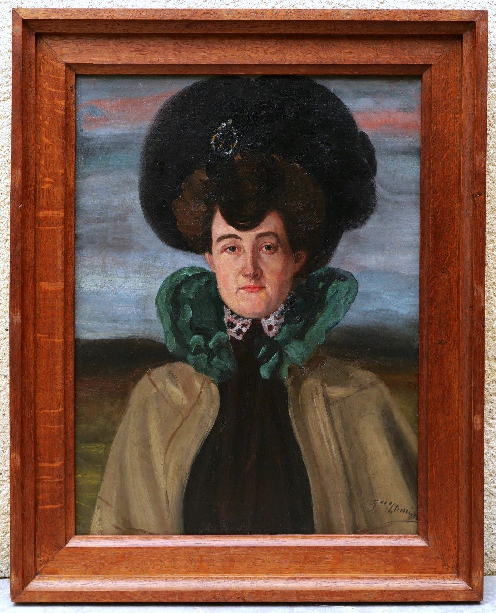 Francisco ITURRINO GONZALES, Portrait de Mauricia de Thiers au chapeau-photo-4