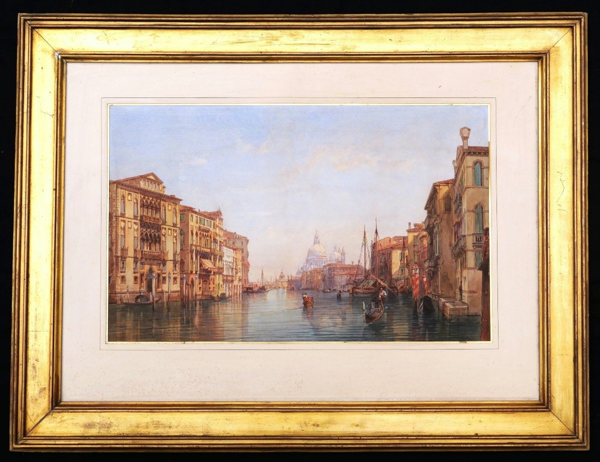 Jean Lucas, Lively View Of The Grand Canal In Venice-photo-1