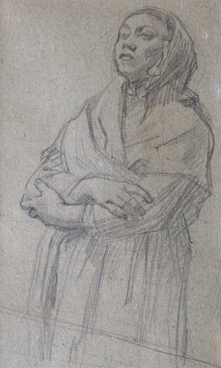 Léon Auguste Lhermitte, Peasant Woman From Cauterets With Crossed Arms -photo-2