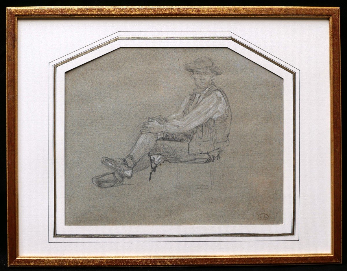 Léon Auguste Lhermitte, Seated Peasant-photo-1