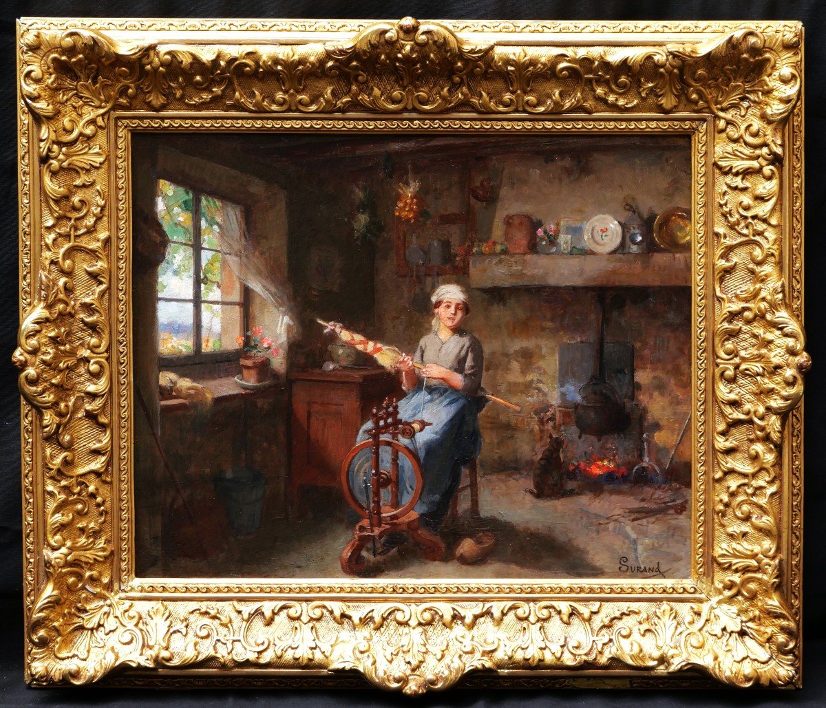 Gustave Surand, Spinner In An Interior-photo-1