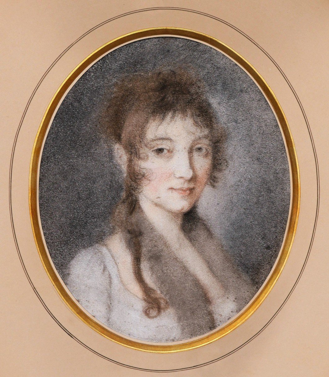 École FRANÇAISE du début du XIXème siècle, Portrait de jeune femme