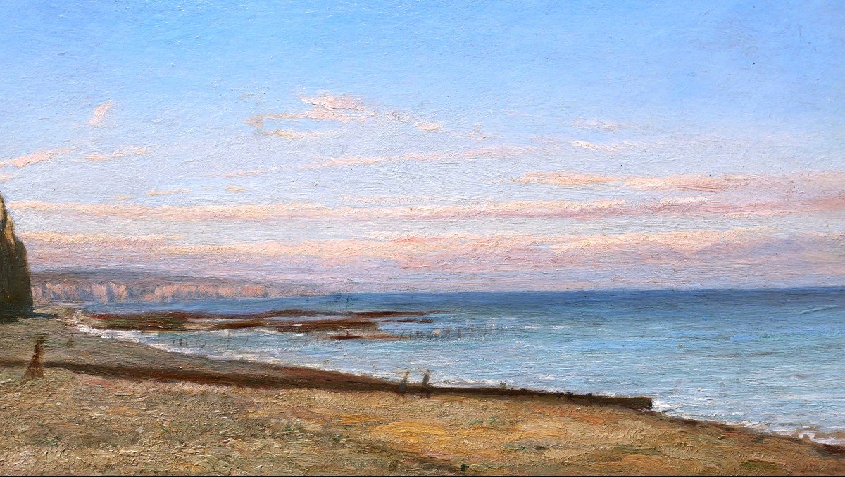 Victor Le Gentile, Norman Landscape With Cliffs, Towards Dieppe-photo-3