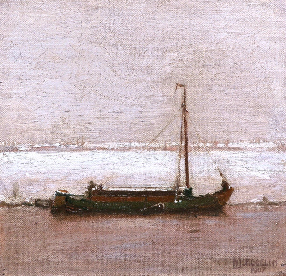 Hendrik Johannes Van Piggelen, Boat In Holland