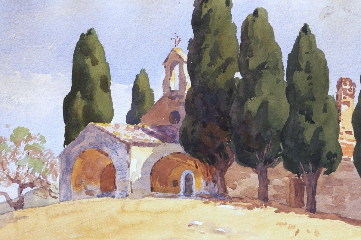 Alfred Bergier, The Saint-sixte Chapel In Eygalières, Near Avignon-photo-2