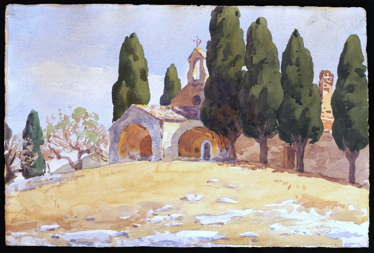 Alfred Bergier, The Saint-sixte Chapel In Eygalières, Near Avignon-photo-1