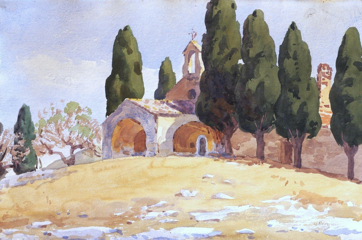 Alfred Bergier, The Saint-sixte Chapel In Eygalières, Near Avignon