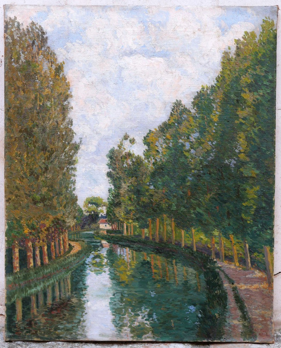 André Auguste SILICE, Vue du Canal Latéral à la Loire-photo-2