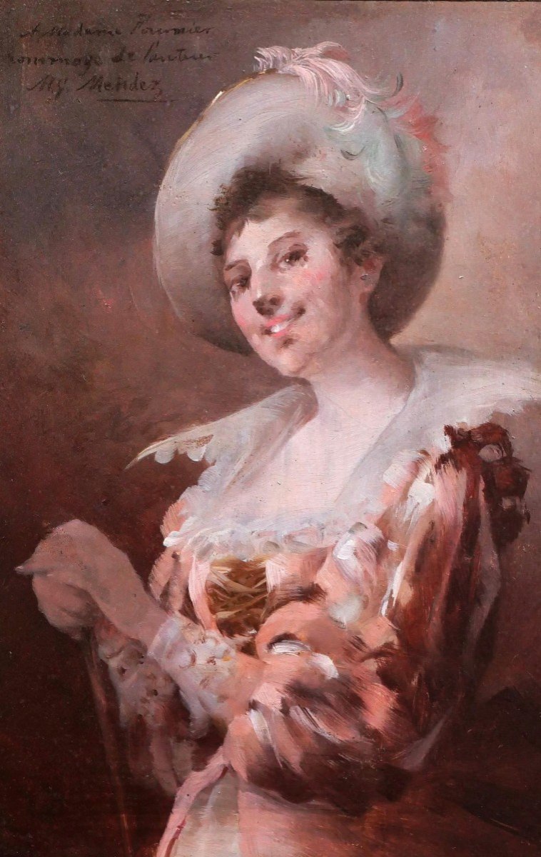 Manuel Gonzáles Méndez, Young Woman In 17th Century Costume