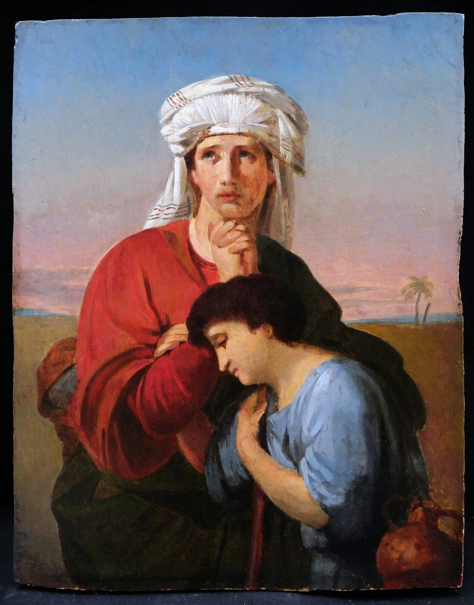 Attributed To François-joseph Navez, Study For Hagar And Ishmael In The Desert-photo-4