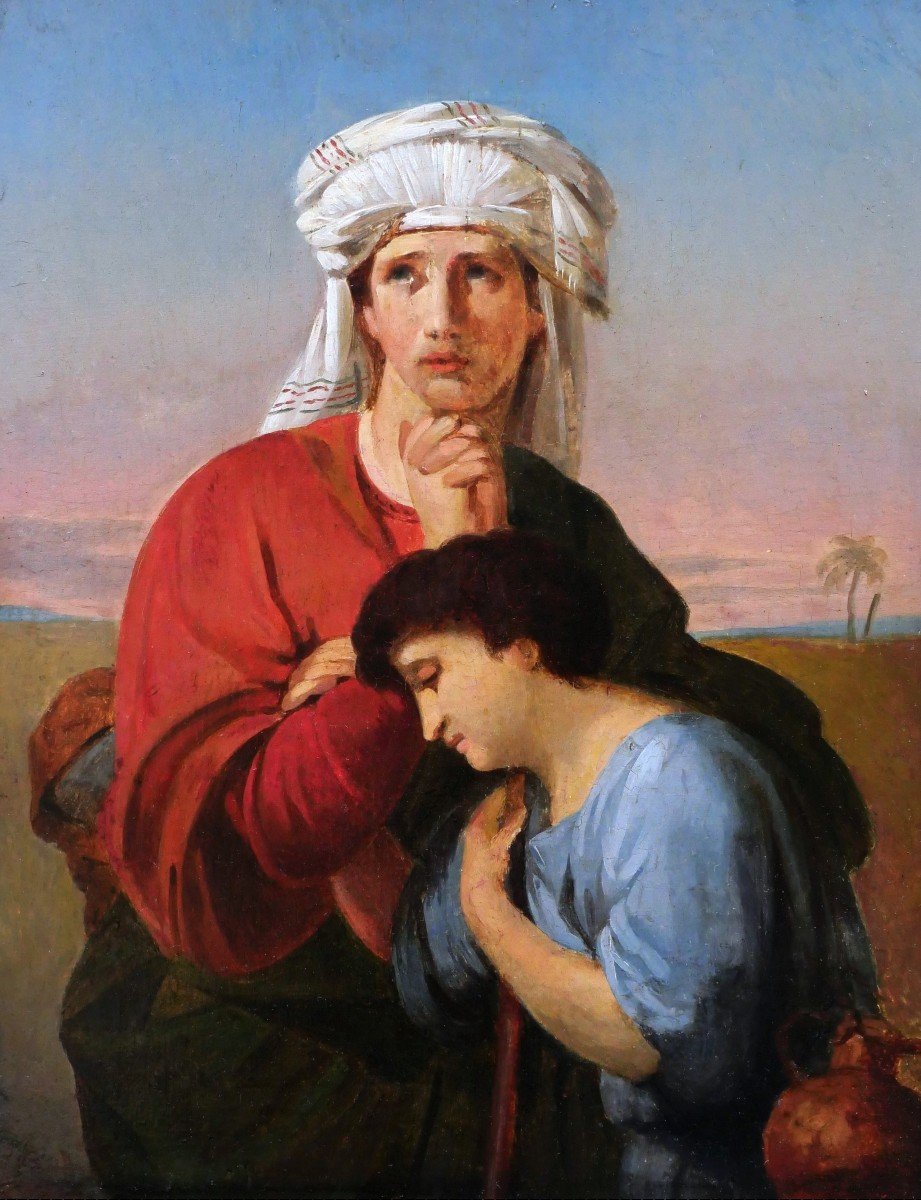 Attributed To François-joseph Navez, Study For Hagar And Ishmael In The Desert