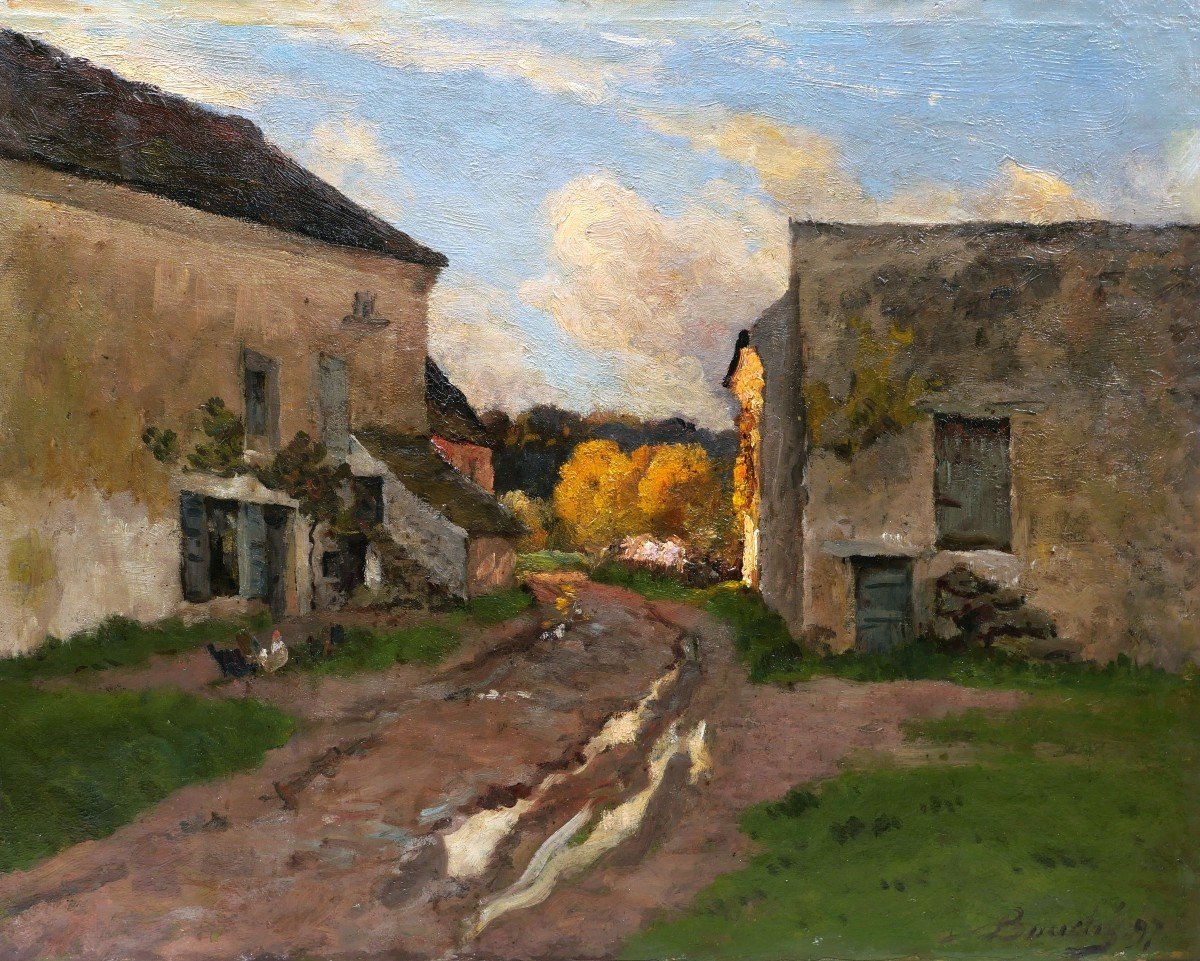 Louis Alexandre Bouché, Farmyard In Luzancy