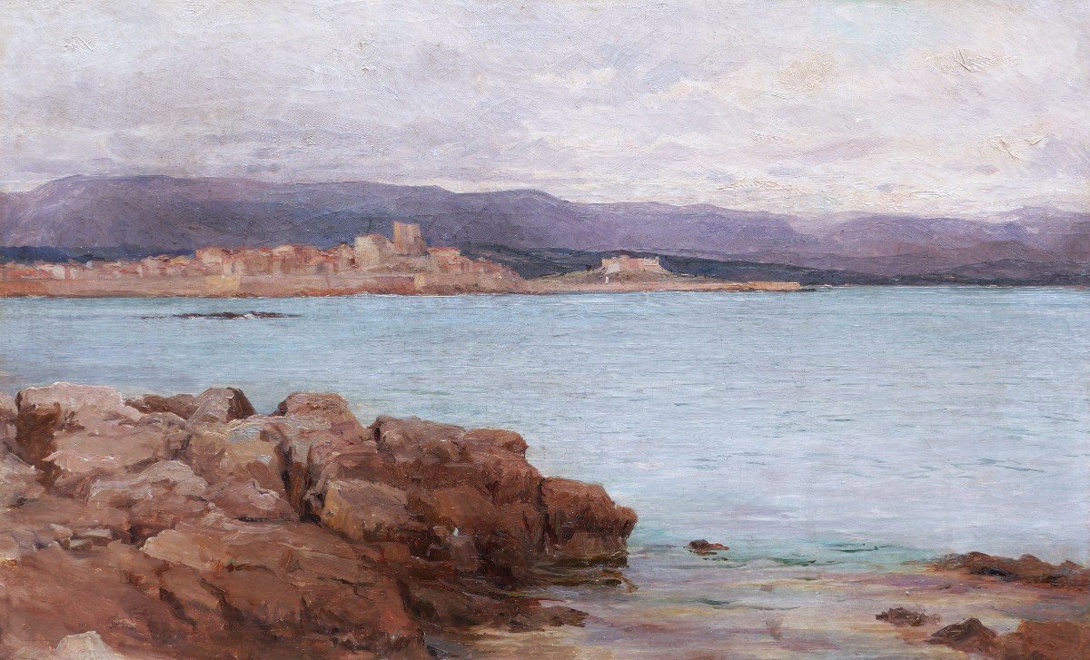 Attributed To Edgar Maxence, View Of Antibes