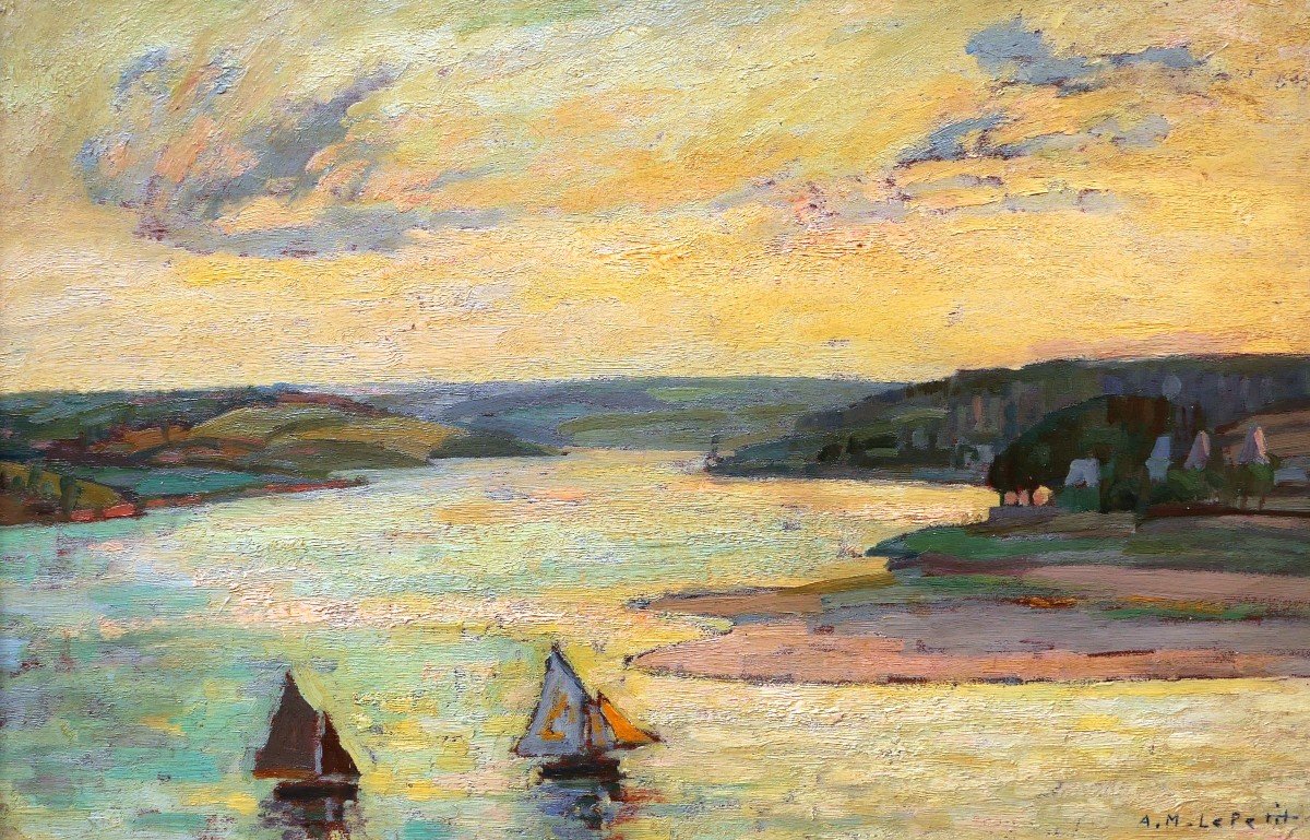 Alfred Marie Le Petit, The Mouth Of The Douron In The Bay Of Locquirec