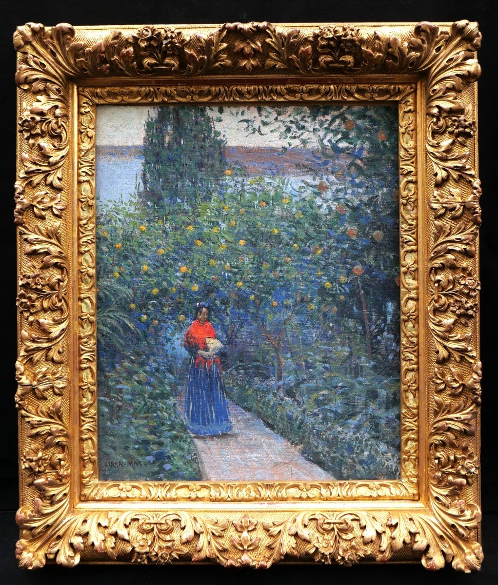 Léon Giran-max, Sevillian Woman Among The Orange Trees-photo-4