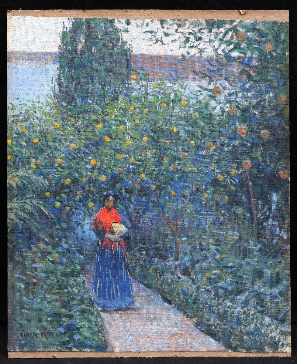 Léon Giran-max, Sevillian Woman Among The Orange Trees-photo-1