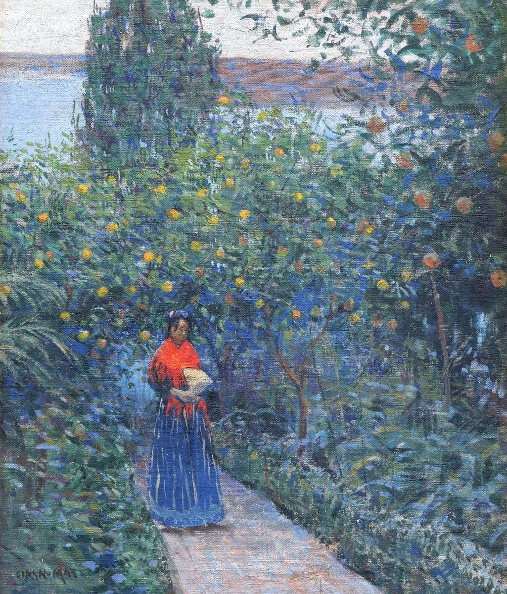 Léon Giran-max, Sevillian Woman Among The Orange Trees