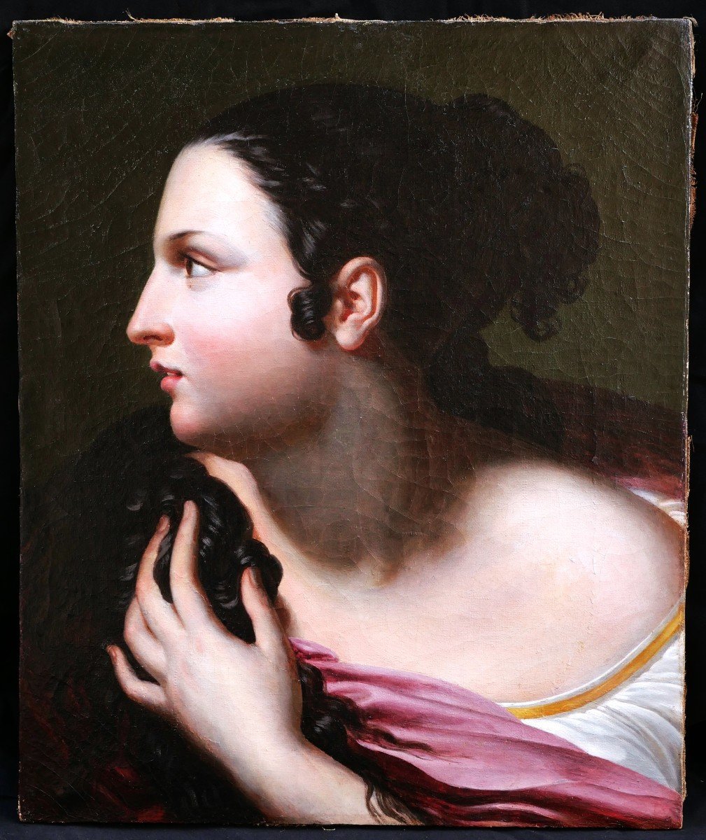 Attribué à Pierre Claude François DELORME, Femme de profil (tête d'expression)-photo-4