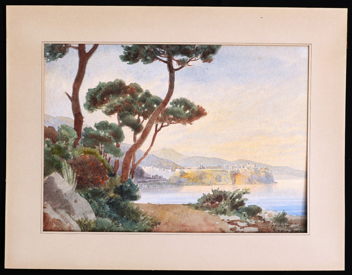 École FRANÇAISE circa 1910-1920, Vue de Monaco-photo-3