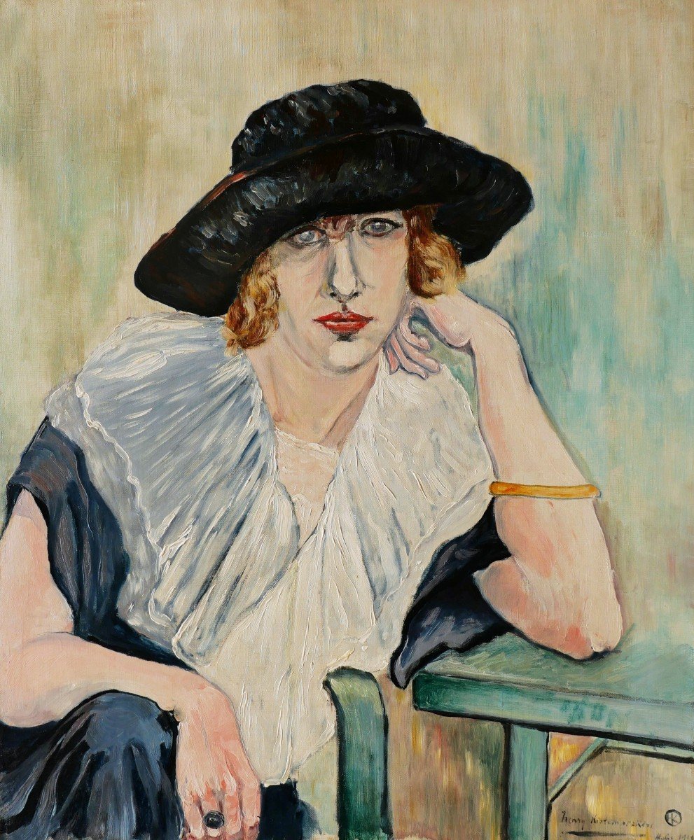 Henry KISTEMAECKERS, Portrait de femme au chapeau