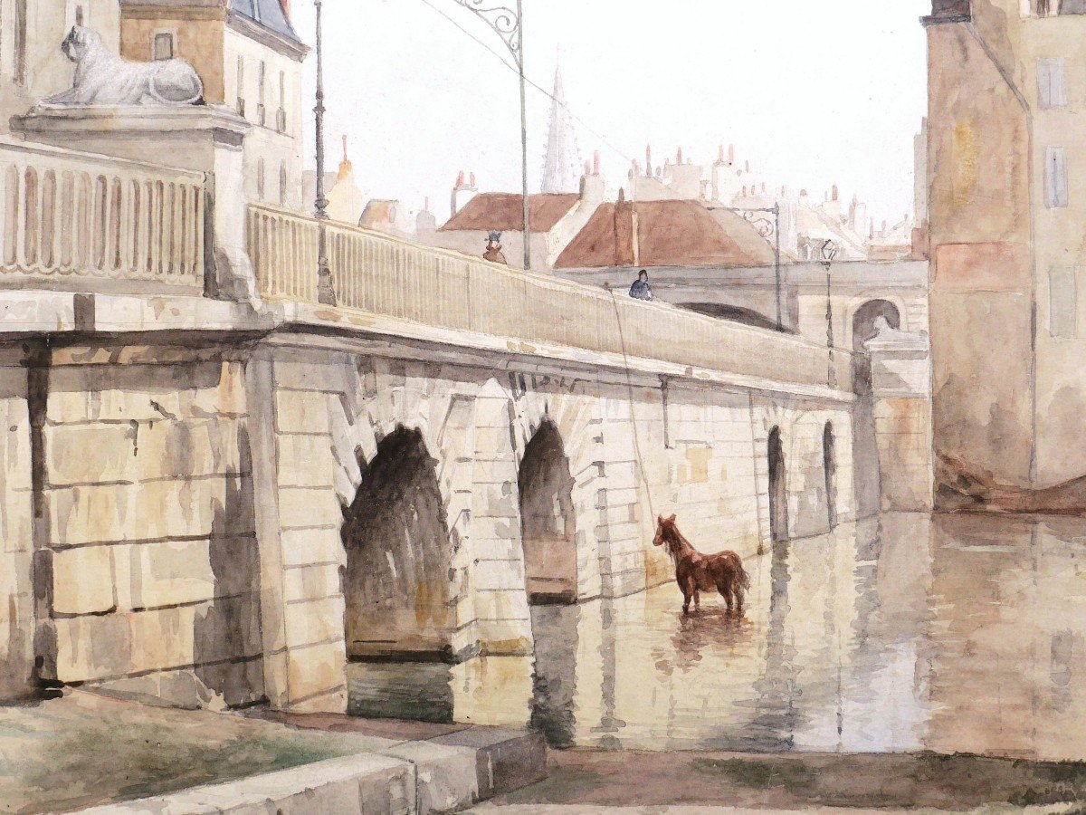 Albert SANDIER, Le Pont de l'Hôpital à Dijon-photo-2