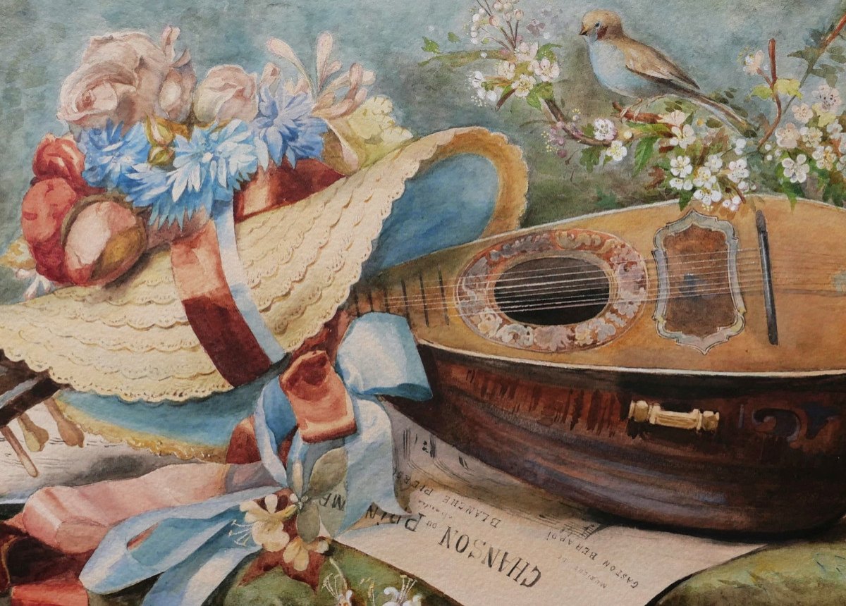 Blanche PIERRON, Nature morte musicale (Chanson du Printemps)-photo-2