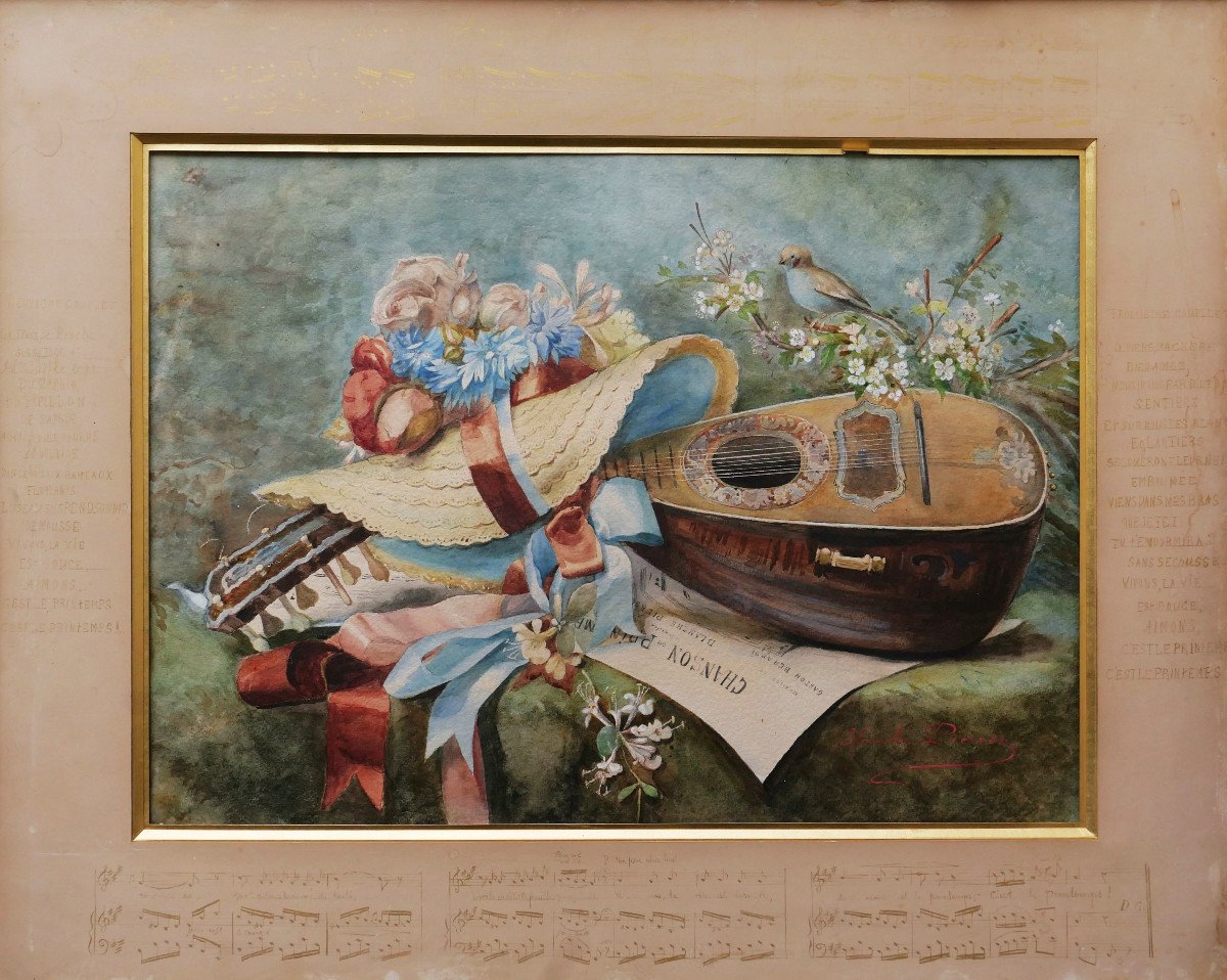 Blanche PIERRON, Nature morte musicale (Chanson du Printemps)-photo-4