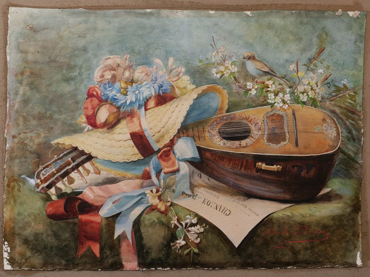 Blanche PIERRON, Nature morte musicale (Chanson du Printemps)-photo-2