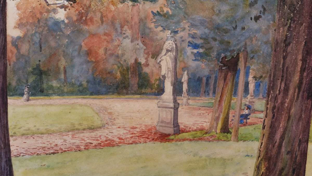 René Briden, Animated View Of The Parc De Saint-cloud-photo-2