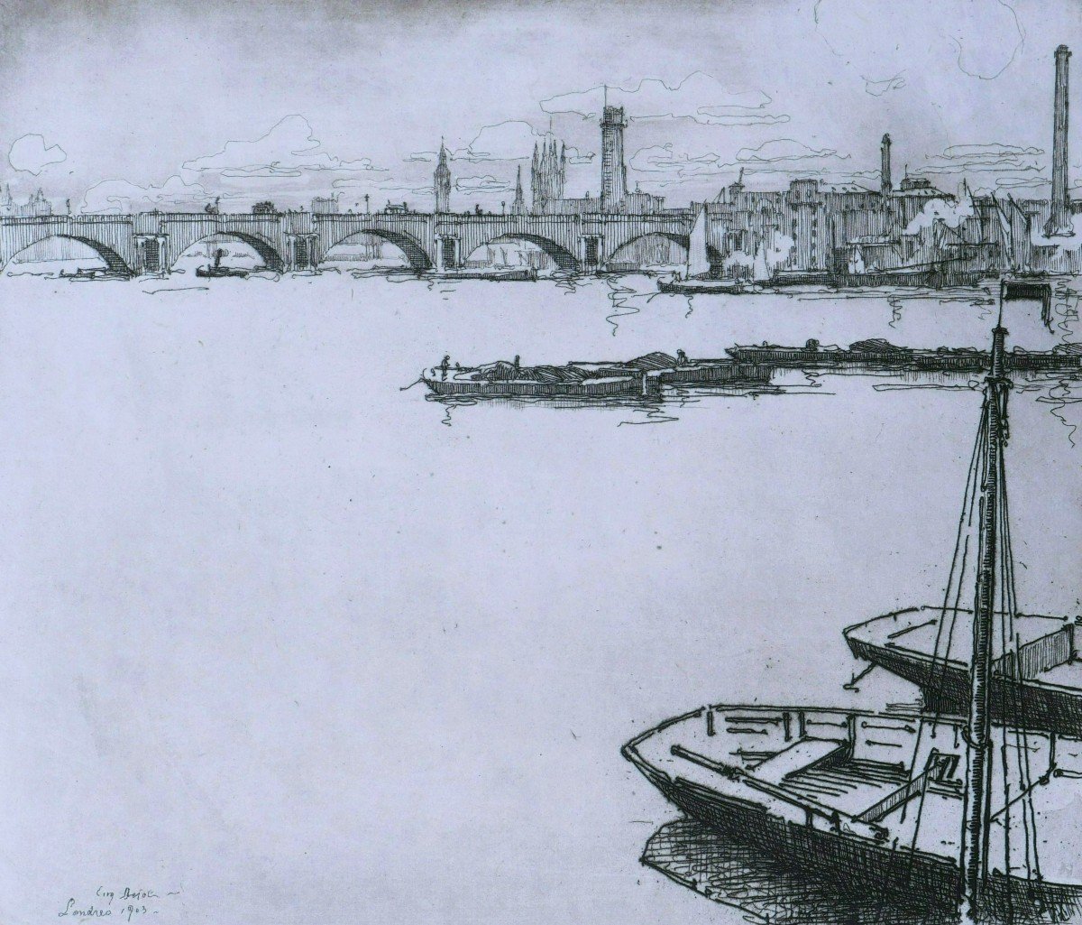 Eugène Béjot, View Of London-photo-2