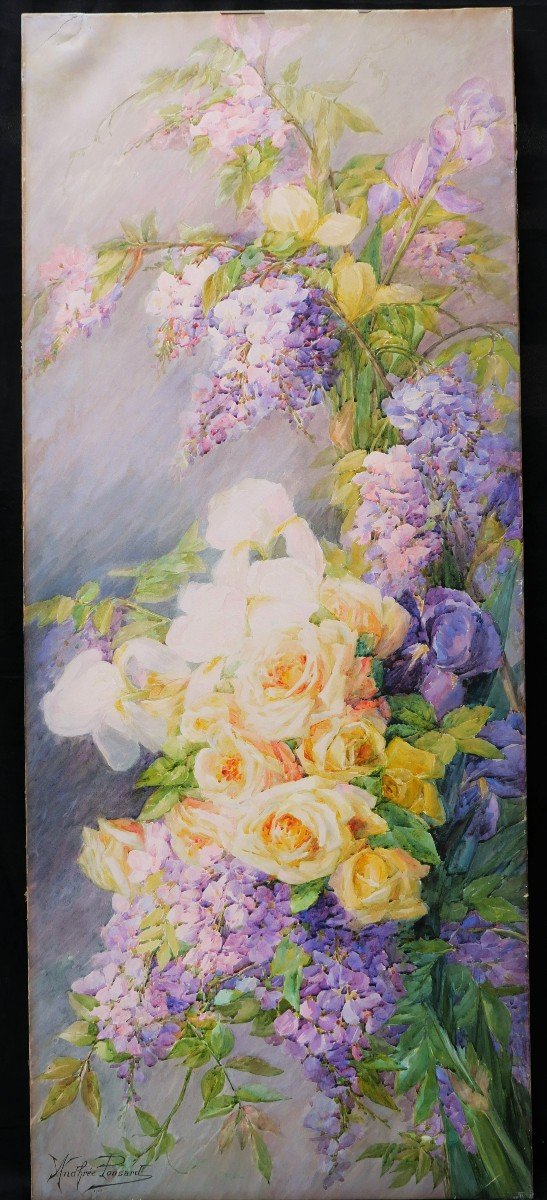 Andrée Ponsard, Roses And Wisteria-photo-1