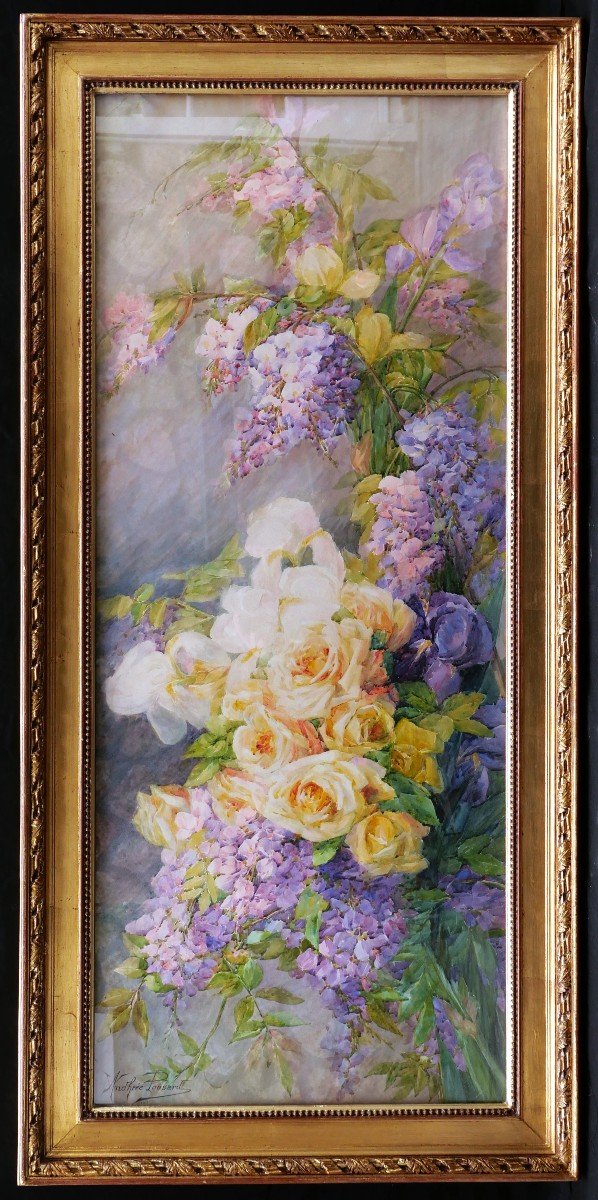 Andrée Ponsard, Roses And Wisteria-photo-3