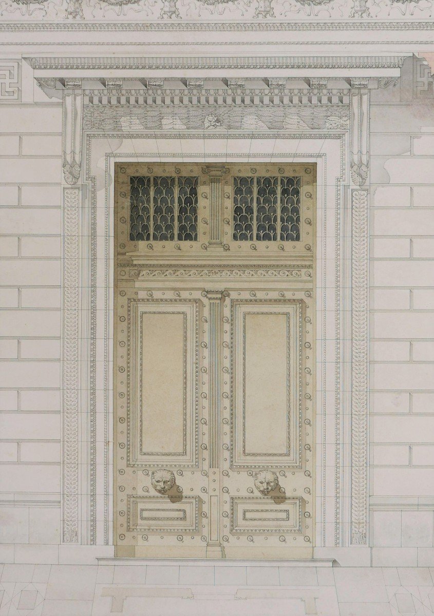 C. Roughol, Door Project On A Neoclassical Façade-photo-2