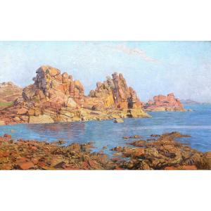 Prosper Henri Wirth, The Pointe Du Skewell In Ploumanac'h, Brittany