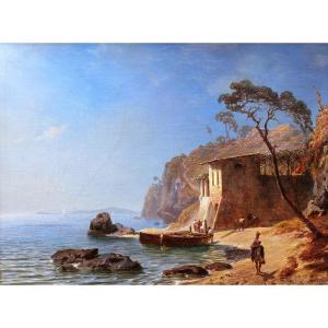 Charles Henry STOCK, Vue animée du Golfe de la Spezia depuis Lerici