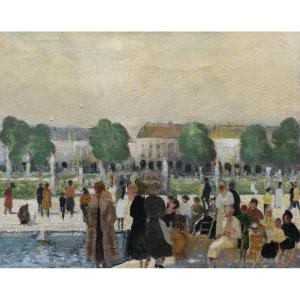 Attributed To élie Anatole Pavil, Lively Scene At The Tuileries