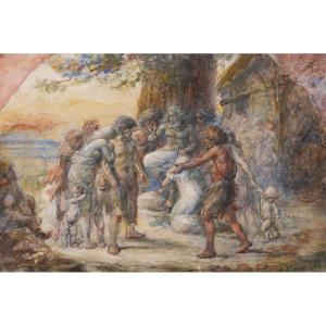 19th Century French School, The Reconciliation Of Jacob And Esau?