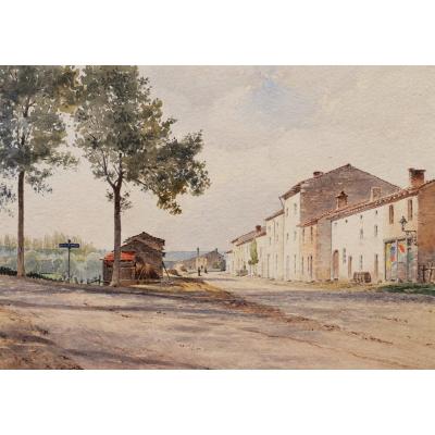 French School Circa 1910, Two Landscapes Of The Basque Country