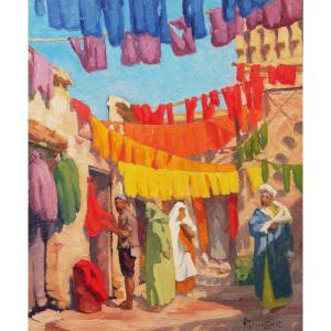 Victor GUERRIER, Le Souk des Teinturiers à Marrakech