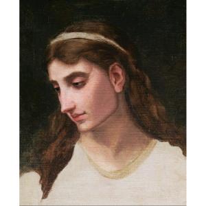 French School Of The 19th Century, Study For The Head Of An Apostle Or A Saint