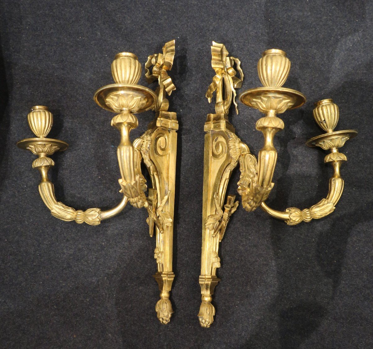 Pair Of Louis XVI Period Wall Lights, Second Half Of The 18th Century-photo-3