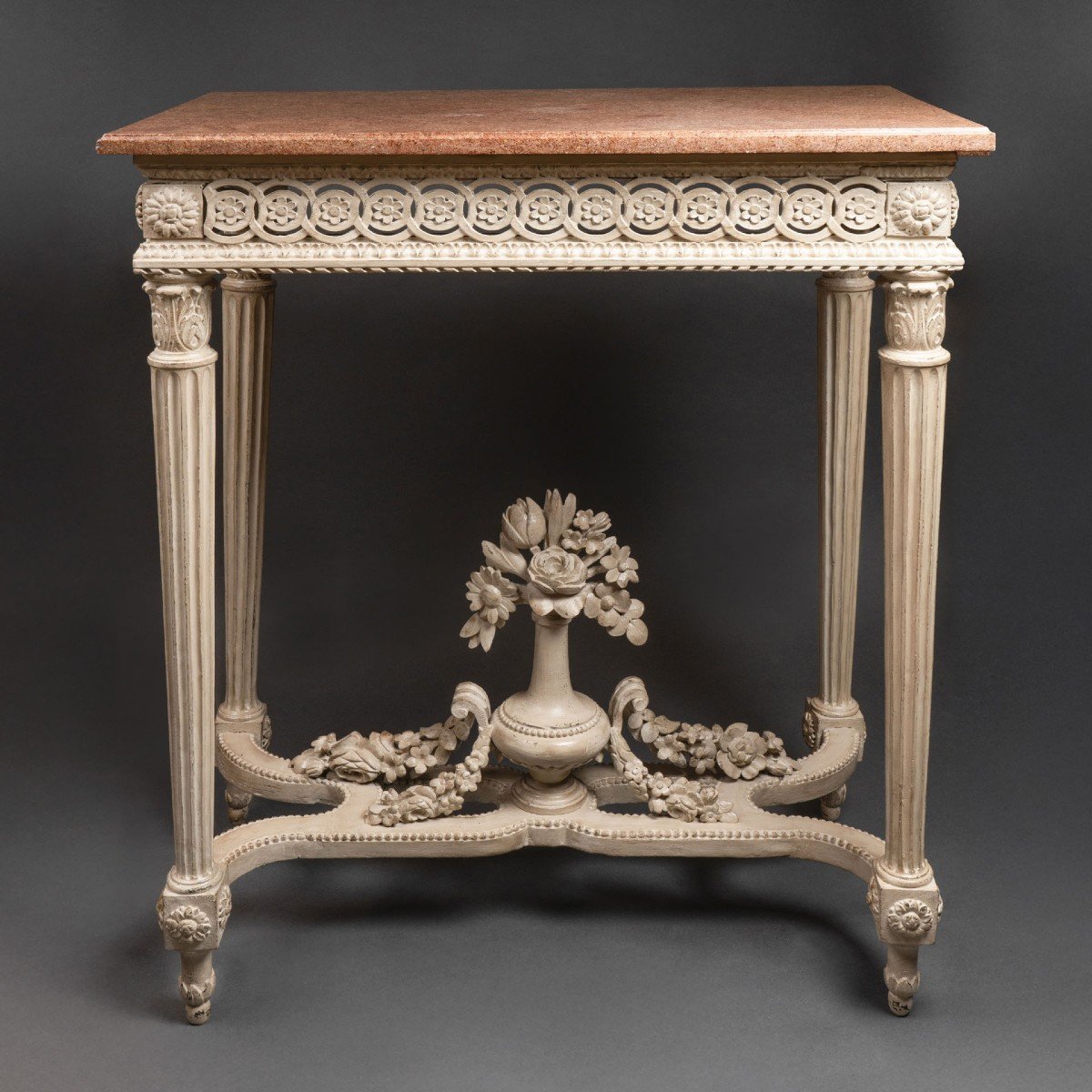 Console bois laqué époque Louis XVI fin du XVIII ème siècle