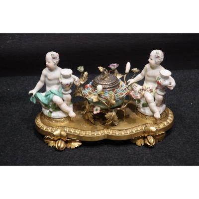 18th Century Porcelain Inkwell